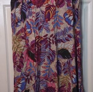 Tropical floral mid-length skirt